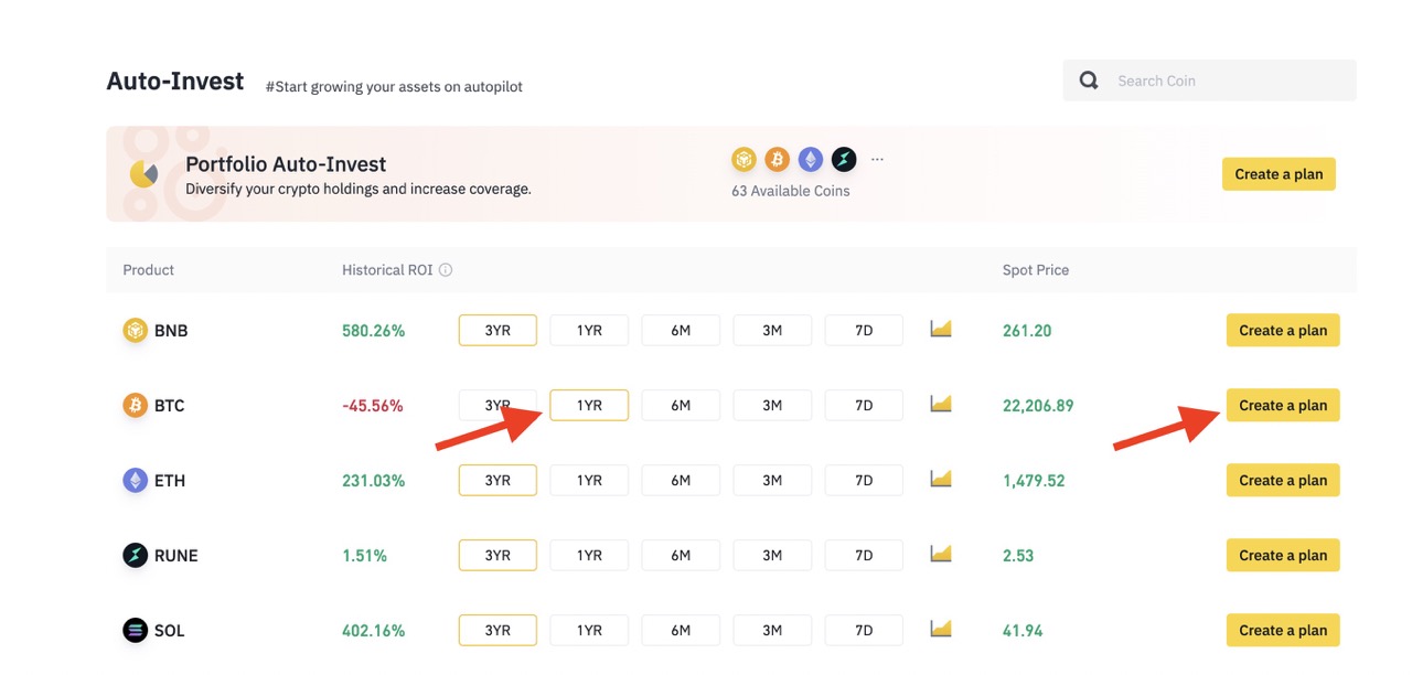 Create Binance Auto Invest Plan